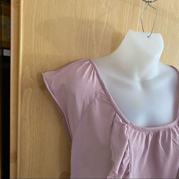 UO Kimchi Blue • Dusty Rose Frill Front Tee - Picture 6 of 15